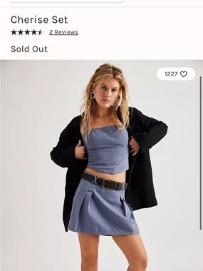 Free people Cherise Set Light Blue Two-Piece Set